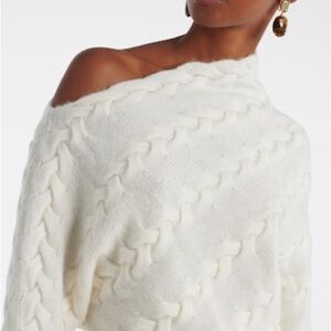 Chic Off-Shoulder Cable Knit Sweater